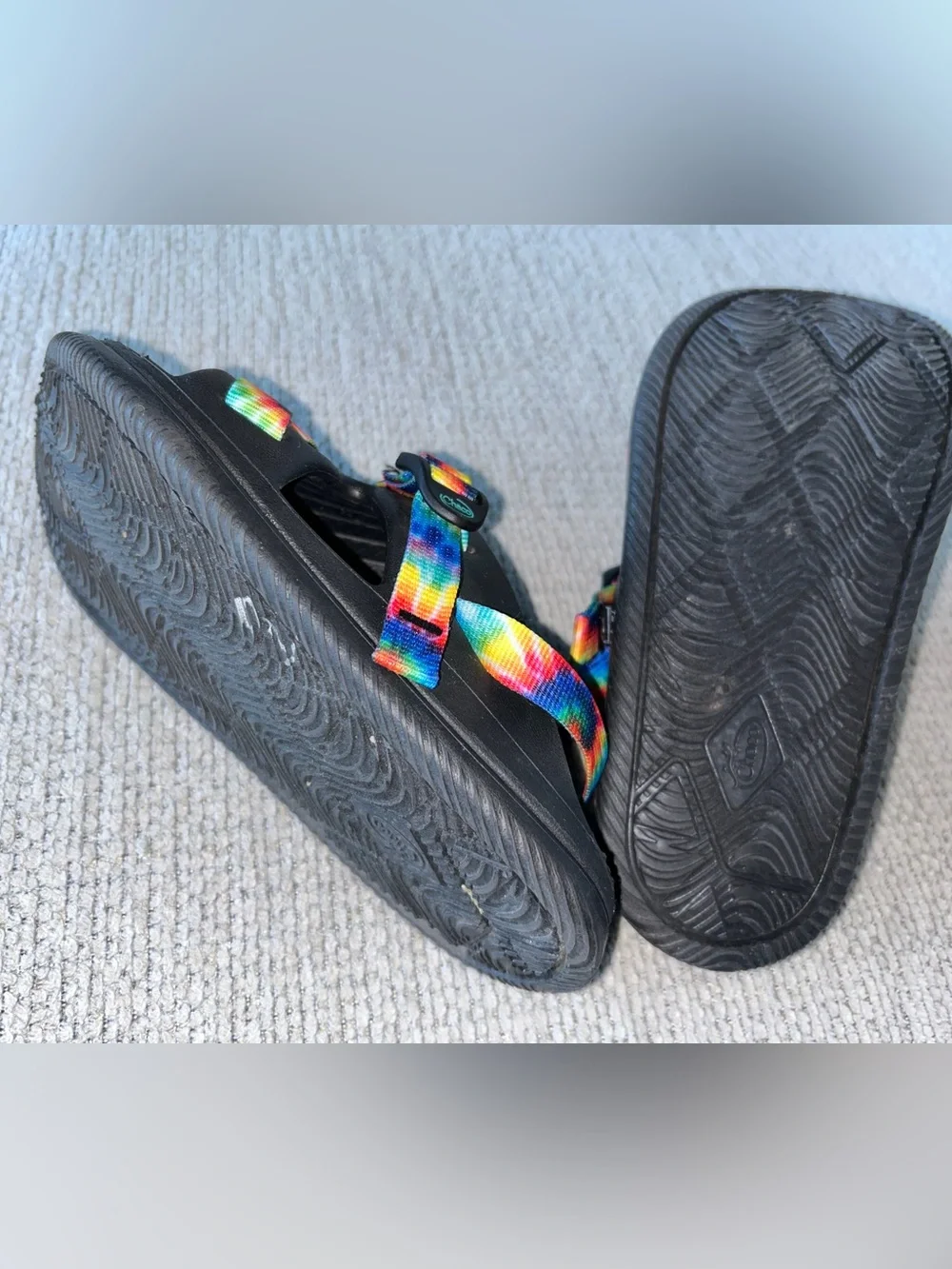 Chaco Chillos Unisex Kids Sz 2Y Tie Dye Print Slip On Sport Sandals Shoes ~ MINT